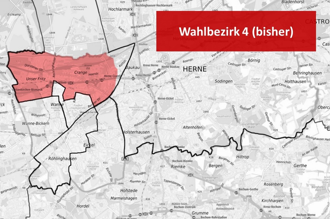 Vorherige Aufteilung Wahlbezirk